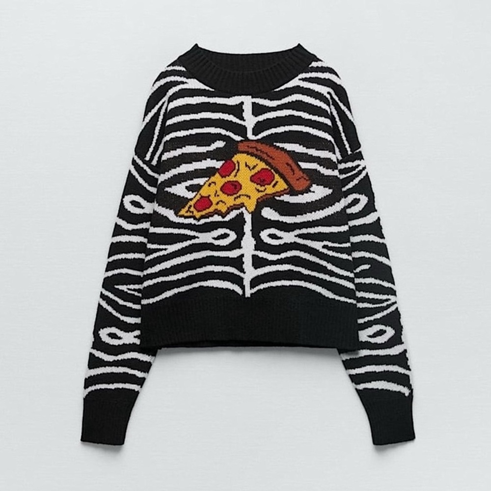 **ZARA PIZZA SWEATER**